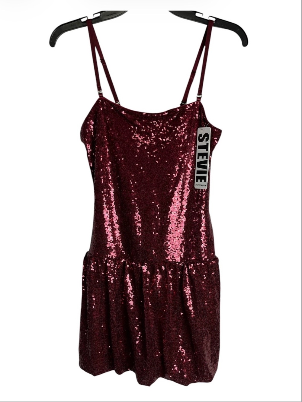 NWT Stevie by Steve Madden Rumba Red Sequin Mini Dress Size M